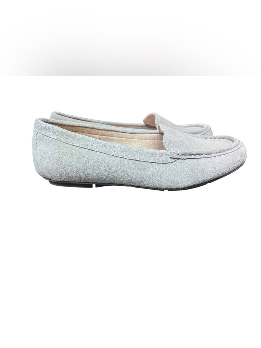 Vionic Debbie Suede Slip on Comfort Loafers - Gray - 8.5